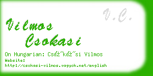 vilmos csokasi business card